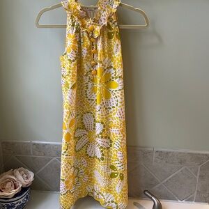 GUC J CREW yellow floral sundress, sleeveless, size small